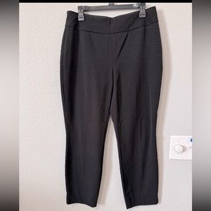 Investments Business Casual Black Womens Pants Elastic Band Stretch Size 8